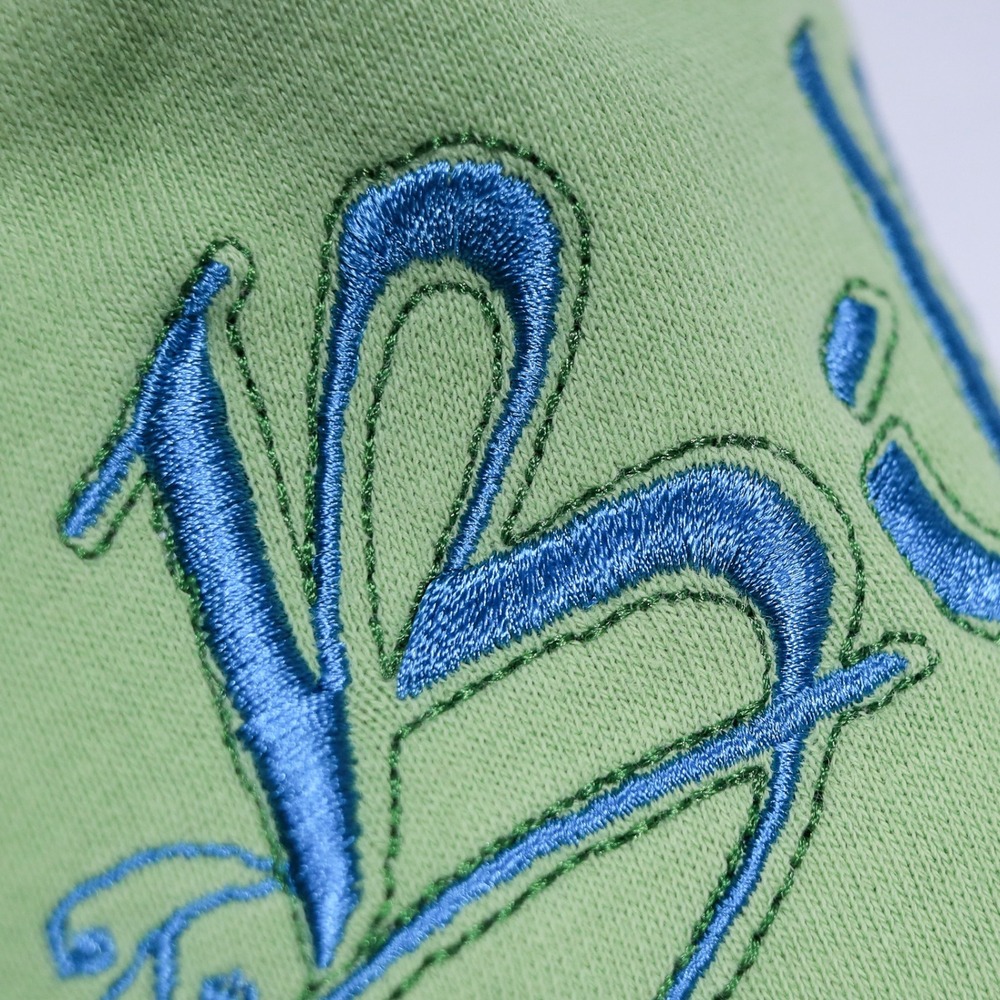 Y2K Billabong Hoodie Women L Green Butterfly Embroidered Zip Up Surf Skater - Picture 6 of 11